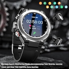 X7 2 in 1 Smart Watch With  Bluetooth Earphone