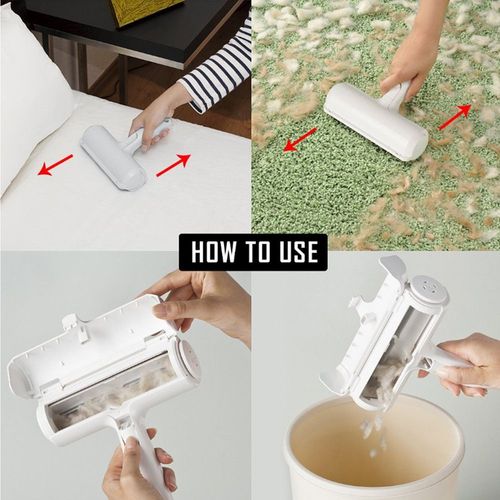 Reusable Pet Hair Remover Roller - Self-Cleaning Fur Removal Tool